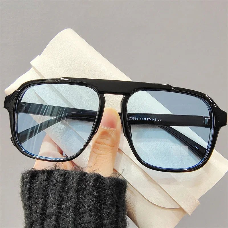 2024 New Oversized Frame Sunglasses: Fashionable Anti-Blue Light Transparent Glasses for Women and Men - UV400 Eyewear ShopOnlyDeal