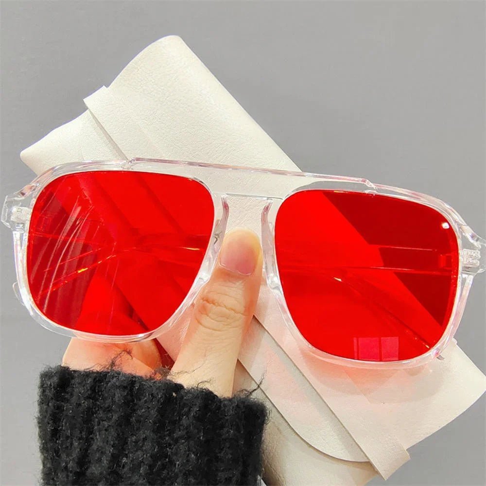 2024 New Oversized Frame Sunglasses: Fashionable Anti-Blue Light Transparent Glasses for Women and Men - UV400 Eyewear ShopOnlyDeal