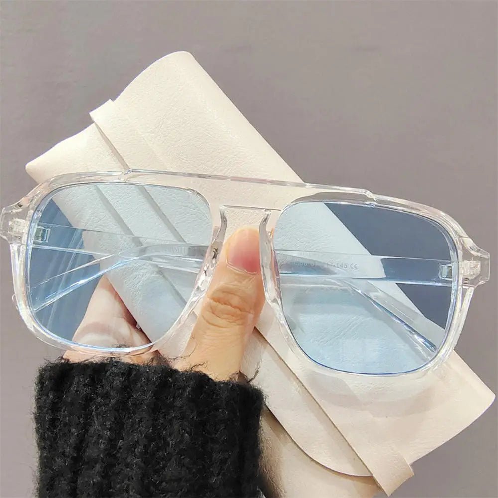 2024 New Oversized Frame Sunglasses: Fashionable Anti-Blue Light Transparent Glasses for Women and Men - UV400 Eyewear ShopOnlyDeal