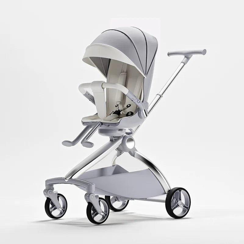 2024 New Portable Baby Stroller | Sit and Recline Carriage | Foldable High Landscape Two-Way Infant Trolley ShopOnlyDeal