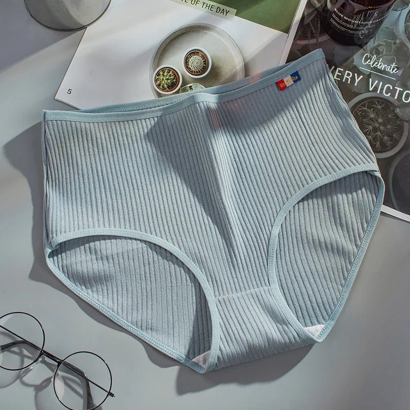 2024 Plus Size Cotton Panties for Women | L-XXXL Solid Color High Waist Seamless Underpants | Female Lingerie ShopOnlyDeal