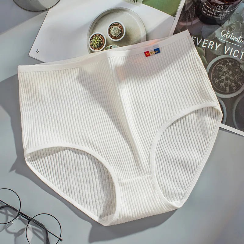 2024 Plus Size Cotton Panties for Women | L-XXXL Solid Color High Waist Seamless Underpants | Female Lingerie ShopOnlyDeal
