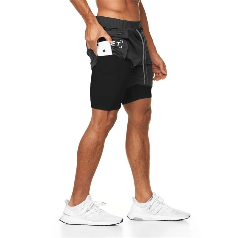 2024 Sport Shorts Men | Sportswear Double-Deck Running Shorts | 2 In 1 Beach Bottoms | Summer Gym Fitness Training Jogging Short Pants ShopOnlyDeal