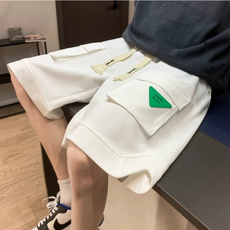 2024 Spring Men's Shorts | Korean Fashion Green Shorts | Street Men's Clothing | Casual Shorts At Home | Streetwear Pants ShopOnlyDeal