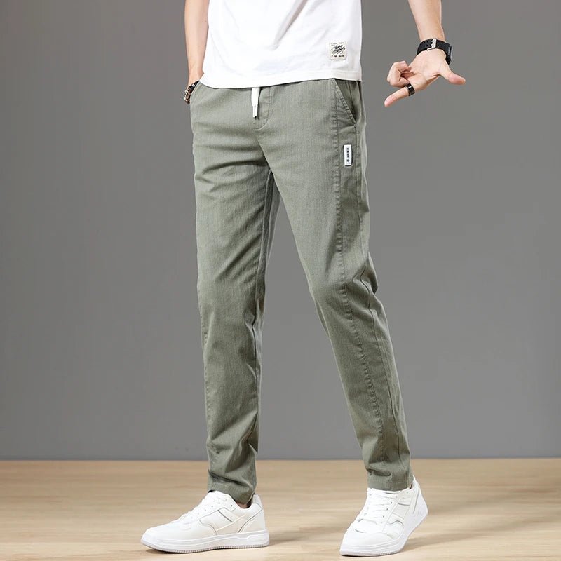 2024 Spring Men's Trousers | Classic Version Cotton Solid Color Fashion | Full Length Grey Business Casual Jeans Pants | Male Fashion ShopOnlyDeal