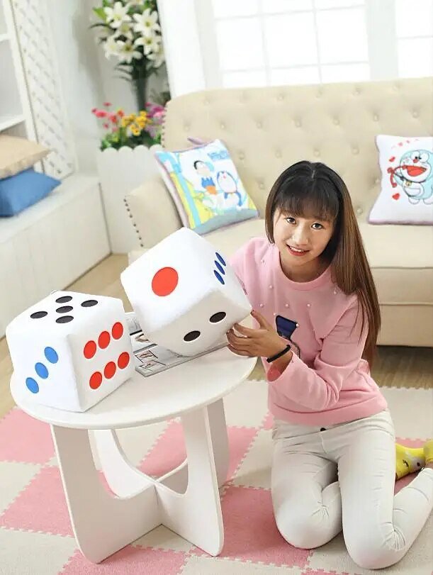 20cm Creative Dice Cloth Doll Pillow Plush Toys Children Gift Activities Fun Games Dice Game Toys on sale ShopOnlyDeal