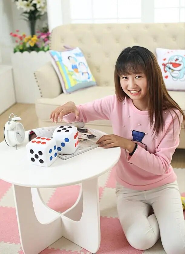 20cm Creative Dice Cloth Doll Pillow Plush Toys Children Gift Activities Fun Games Dice Game Toys on sale ShopOnlyDeal