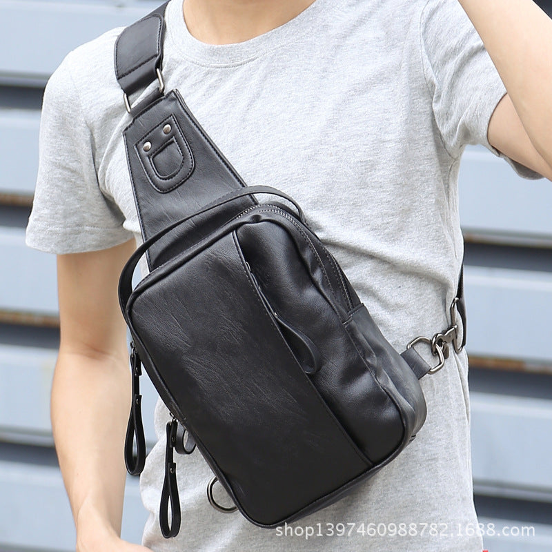 Manufacturers directly supply new men's chest bag Korean style casual waist bag trendy men's bag single shoulder backpack crossbody shoulder ShopOnlyDeal