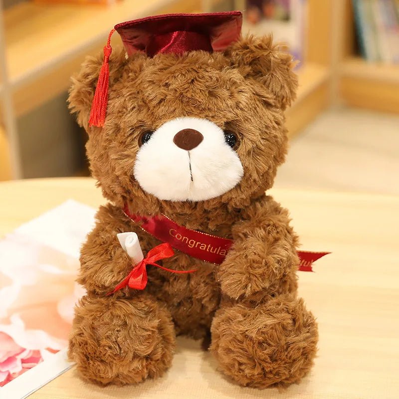 23cm Cute Doctor Cap Bear: Graduation Bear Plush Doll - Soft Bachelor Bear Plush Toy Ideal for Celebrating Student Milestones, Perfect Birthday and Graduate Gifts for Kids ShopOnlyDeal