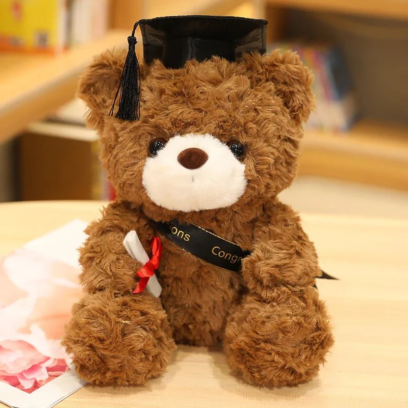 23cm Cute Doctor Cap Bear: Graduation Bear Plush Doll - Soft Bachelor Bear Plush Toy Ideal for Celebrating Student Milestones, Perfect Birthday and Graduate Gifts for Kids ShopOnlyDeal