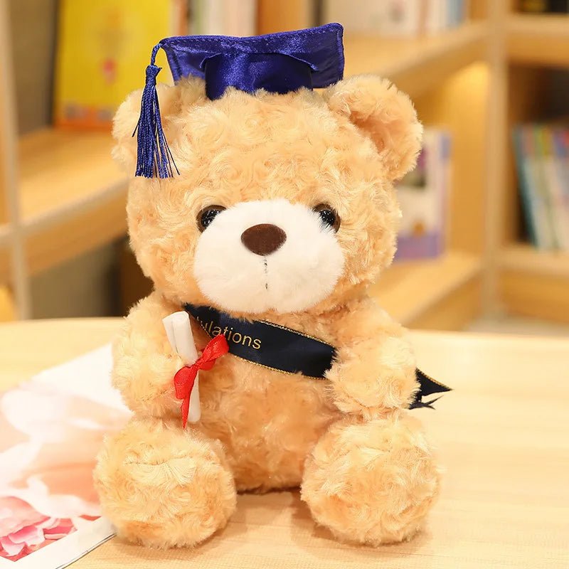 23cm Cute Doctor Cap Bear: Graduation Bear Plush Doll - Soft Bachelor Bear Plush Toy Ideal for Celebrating Student Milestones, Perfect Birthday and Graduate Gifts for Kids ShopOnlyDeal