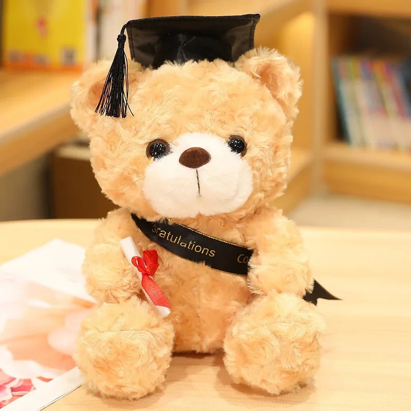 23cm Cute Doctor Cap Bear: Graduation Bear Plush Doll - Soft Bachelor Bear Plush Toy Ideal for Celebrating Student Milestones, Perfect Birthday and Graduate Gifts for Kids ShopOnlyDeal