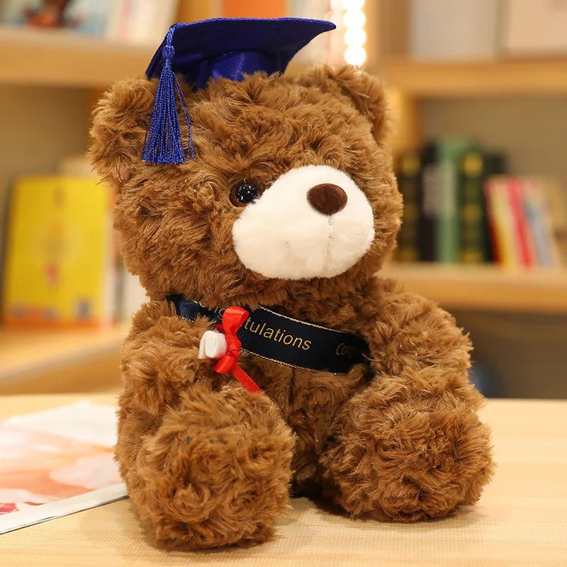 23cm Cute Doctor Cap Bear: Graduation Bear Plush Doll - Soft Bachelor Bear Plush Toy Ideal for Celebrating Student Milestones, Perfect Birthday and Graduate Gifts for Kids ShopOnlyDeal