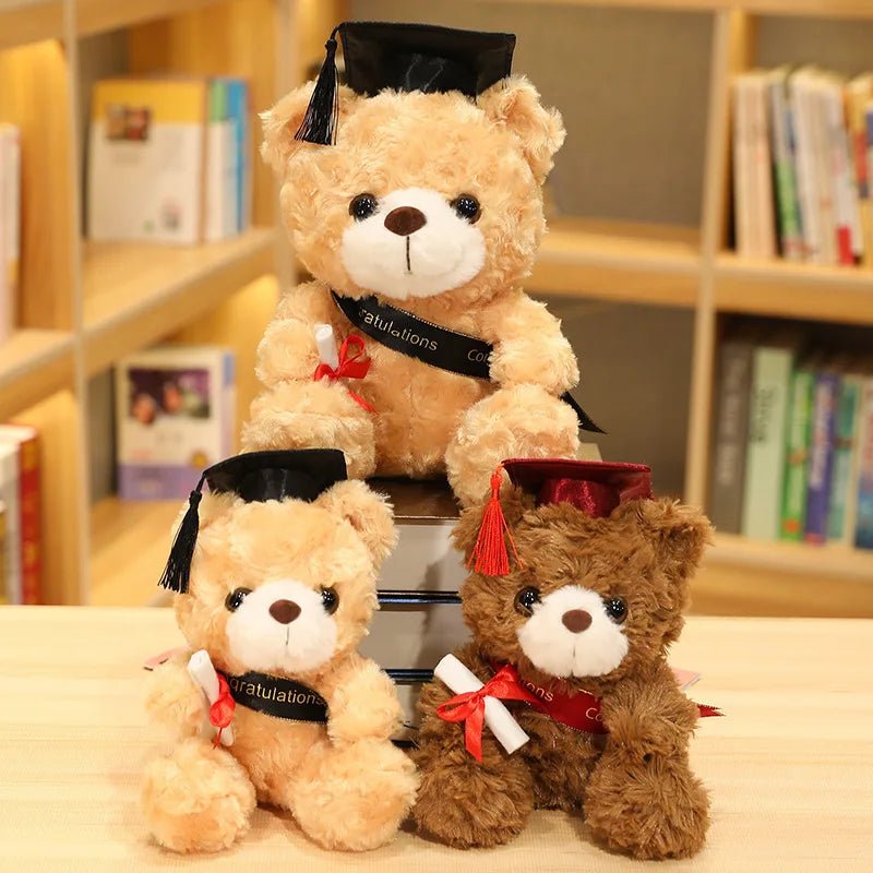 23cm Cute Doctor Cap Bear: Graduation Bear Plush Doll - Soft Bachelor Bear Plush Toy Ideal for Celebrating Student Milestones, Perfect Birthday and Graduate Gifts for Kids ShopOnlyDeal