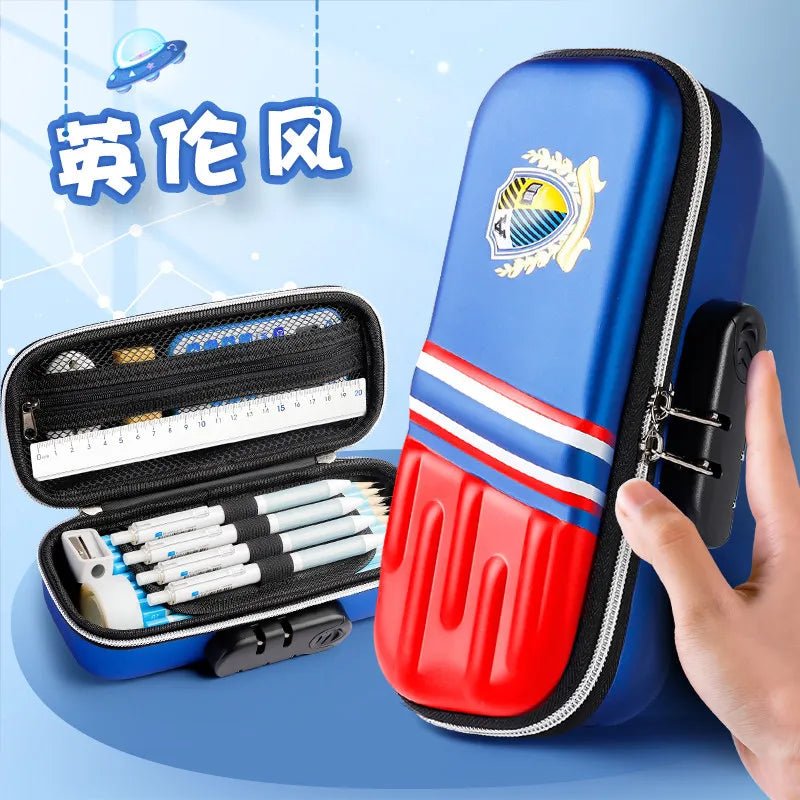 23cm Large-Capacity Pencil Case Children's Code Lock Stationery Box | Primary School Multi-Function Cartoon Pencil Case ShopOnlyDeal