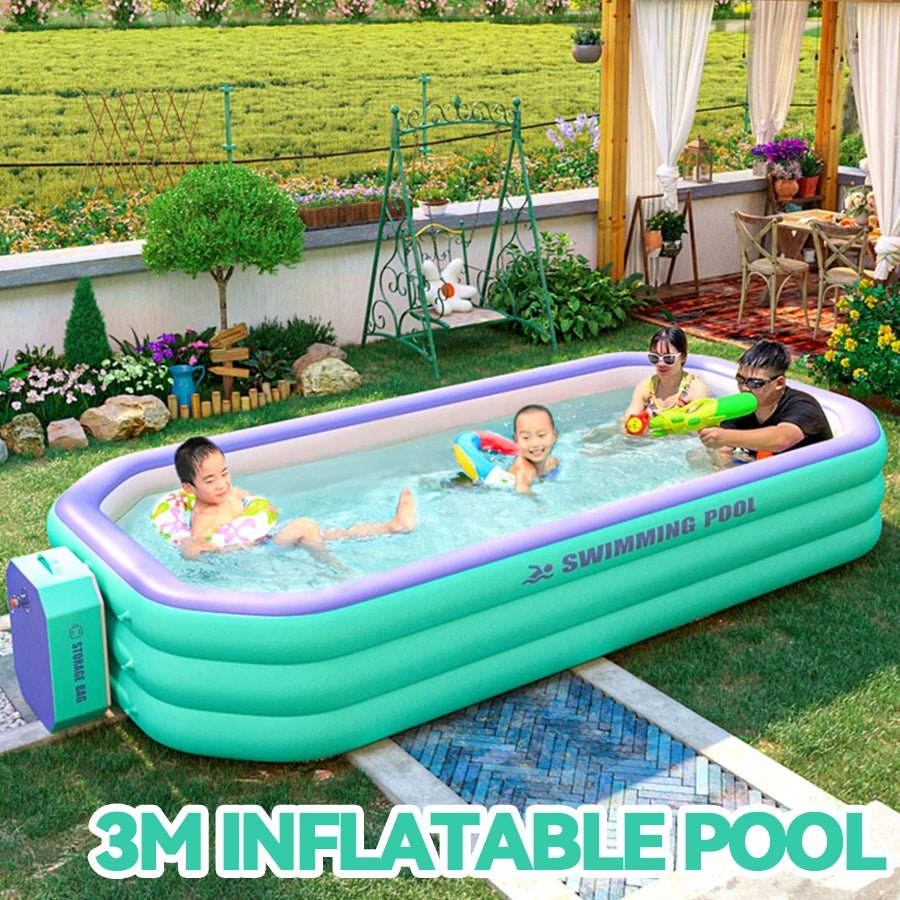 2/3M Large Inflatable Swimming Pool for Families | Spacious Children's Pool for Outdoor Garden Water Games ShopOnlyDeal