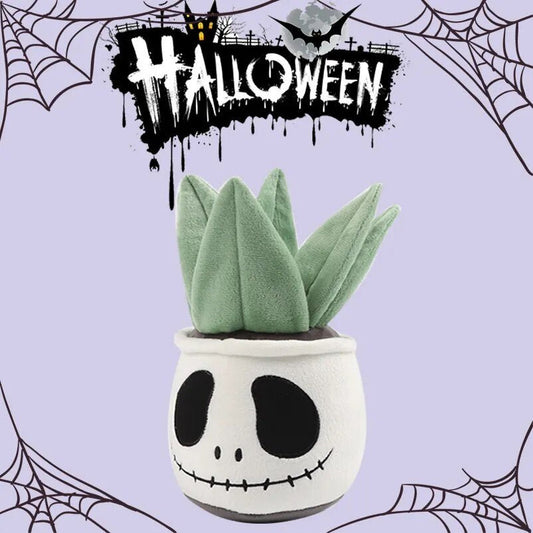 25cm Halloween White Skeleton Meat Potted Plant Plush Toy Funny Toy Dolls Boys and Girls Companion Toys Christmas Gifts ShopOnlyDeal