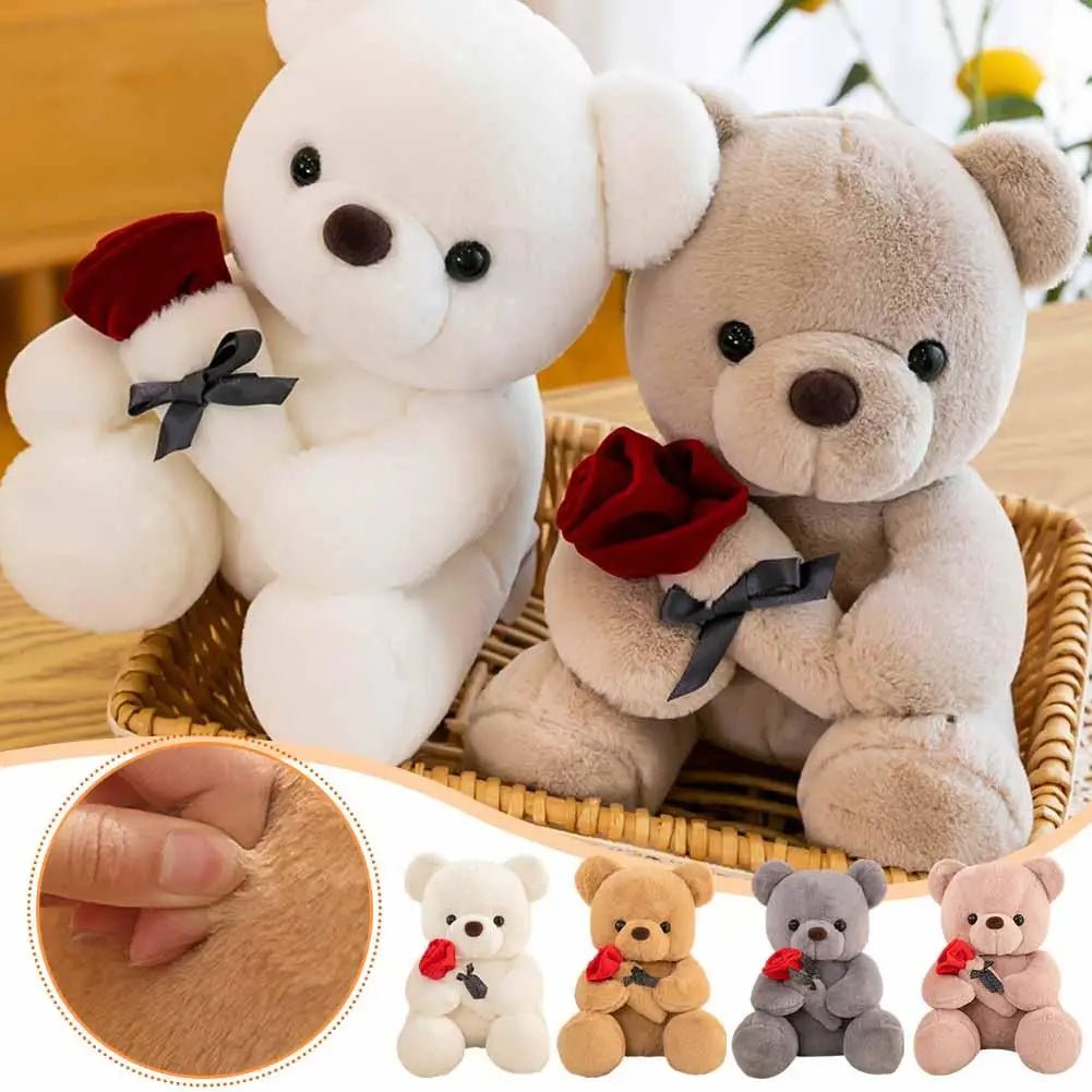 25cm Kawaii Teddy Bear - Valentines Day Gift Stuffed Animal Rose Bear Doll for Girlfriend ShopOnlyDeal