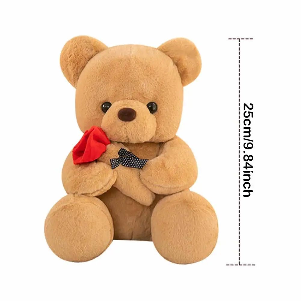 25cm Kawaii Teddy Bear - Valentines Day Gift Stuffed Animal Rose Bear Doll for Girlfriend ShopOnlyDeal