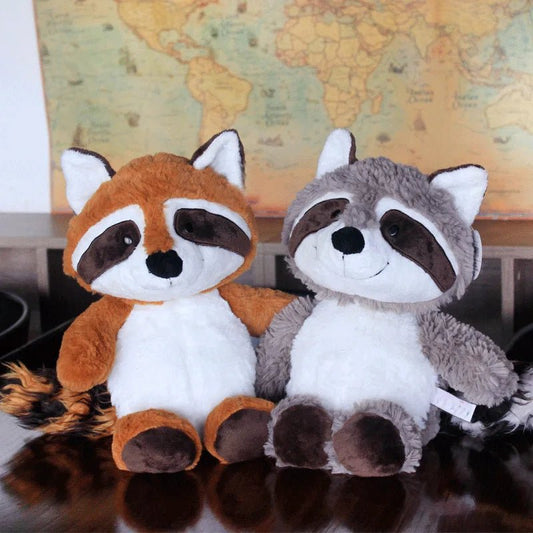 25cm Lovely Raccoon Plush Toy - Cute Soft Stuffed Animals Doll Pillow for Girls, Children, Kids - Baby Birthday Gift, Adorable and Huggable Companion for Cuddles and Play ShopOnlyDeal