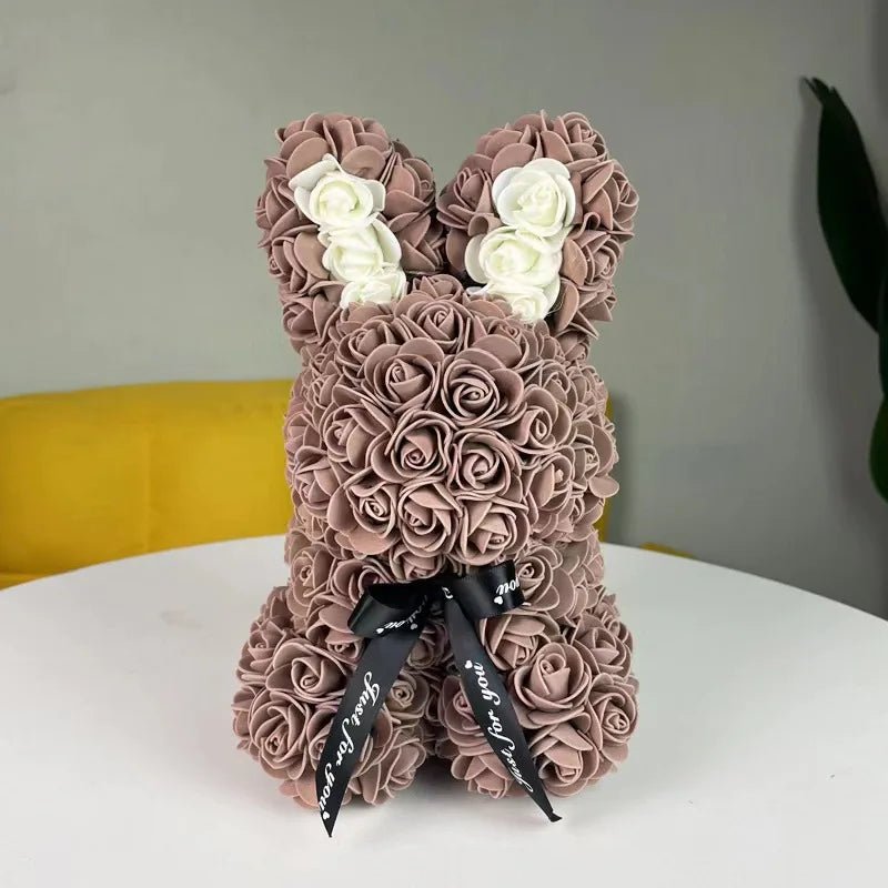 25cm Roses Bunny Eternal Flower Rabbit: Romantic Valentine's Day and Wedding Engagement Party Decoration - Perfect Christmas Gift ShopOnlyDeal