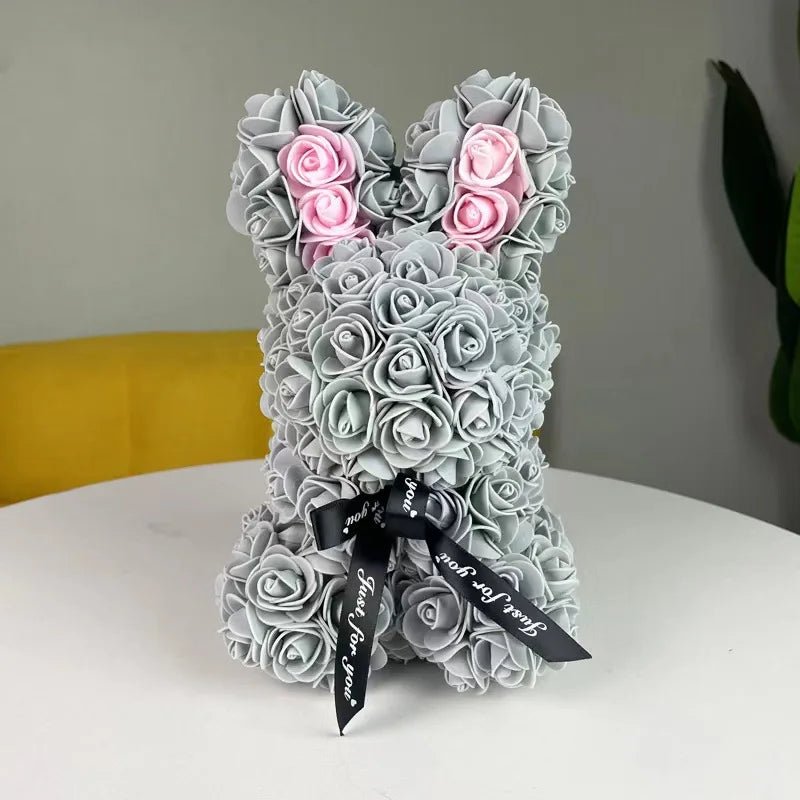 25cm Roses Bunny Eternal Flower Rabbit: Romantic Valentine's Day and Wedding Engagement Party Decoration - Perfect Christmas Gift ShopOnlyDeal