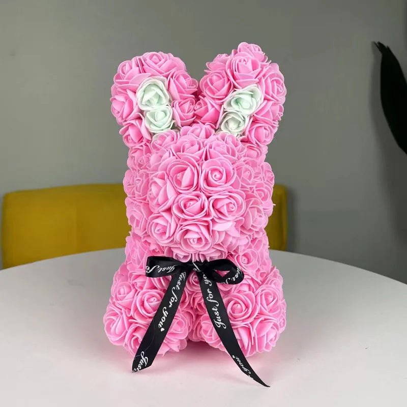 25cm Roses Bunny Eternal Flower Rabbit: Romantic Valentine's Day and Wedding Engagement Party Decoration - Perfect Christmas Gift ShopOnlyDeal