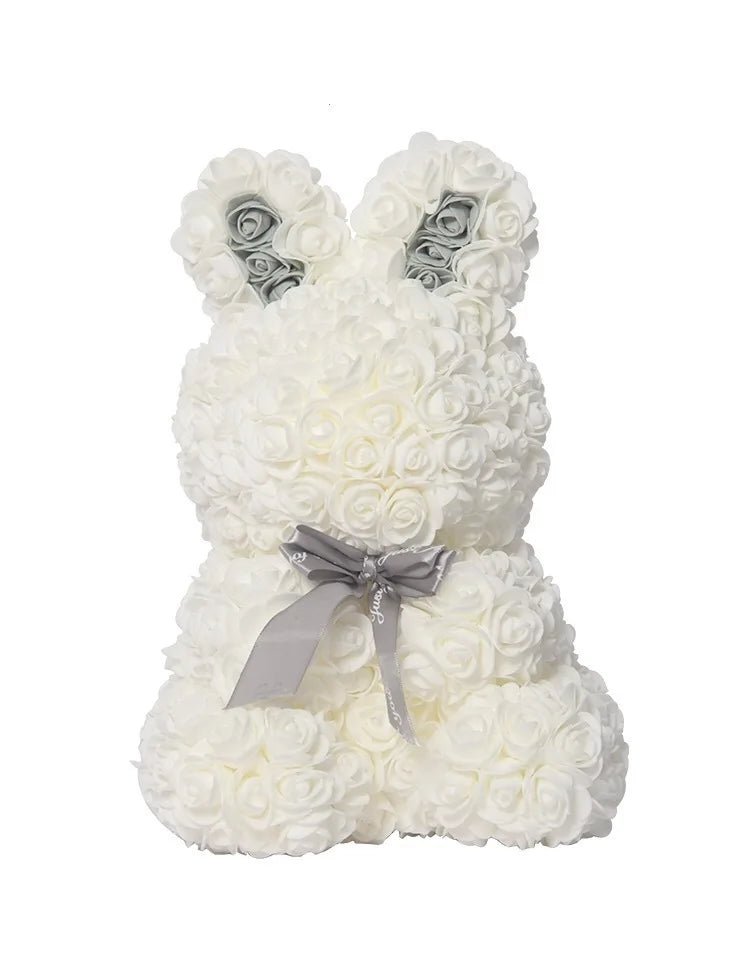 25cm Roses Bunny Eternal Flower Rabbit: Romantic Valentine's Day and Wedding Engagement Party Decoration - Perfect Christmas Gift ShopOnlyDeal