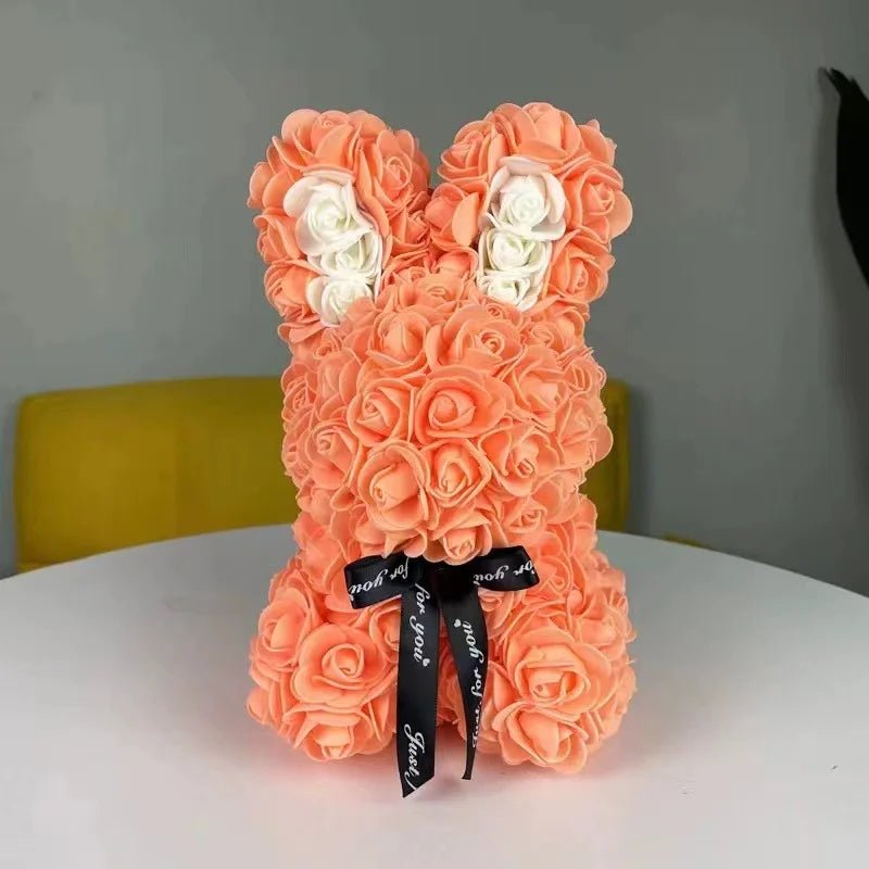 25cm Roses Bunny Eternal Flower Rabbit: Romantic Valentine's Day and Wedding Engagement Party Decoration - Perfect Christmas Gift ShopOnlyDeal