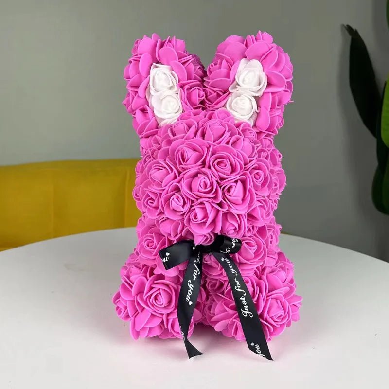 25cm Roses Bunny Eternal Flower Rabbit: Romantic Valentine's Day and Wedding Engagement Party Decoration - Perfect Christmas Gift ShopOnlyDeal