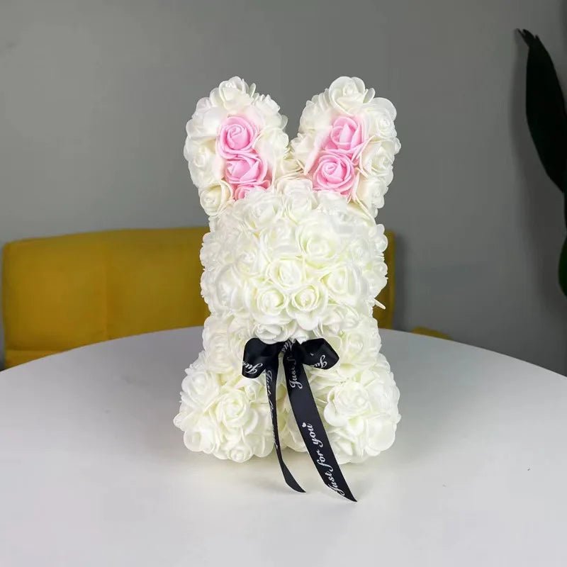 25cm Roses Bunny Eternal Flower Rabbit: Romantic Valentine's Day and Wedding Engagement Party Decoration - Perfect Christmas Gift ShopOnlyDeal