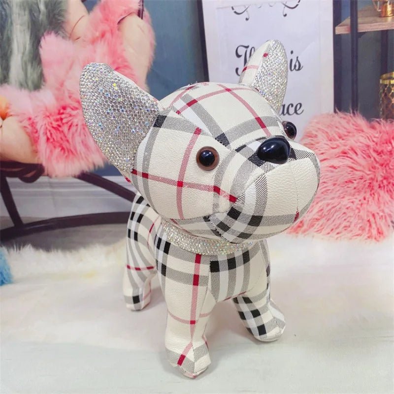 28cm DIY Handmade Inlaid Diamond Dog Fighting Doll: Creative Diamond Car Decoration Cloth Doll Toy ShopOnlyDeal