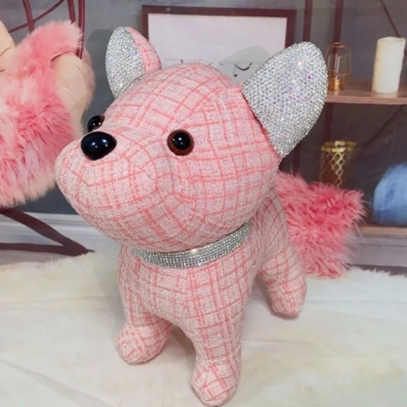 28cm DIY Handmade Inlaid Diamond Dog Fighting Doll: Creative Diamond Car Decoration Cloth Doll Toy ShopOnlyDeal