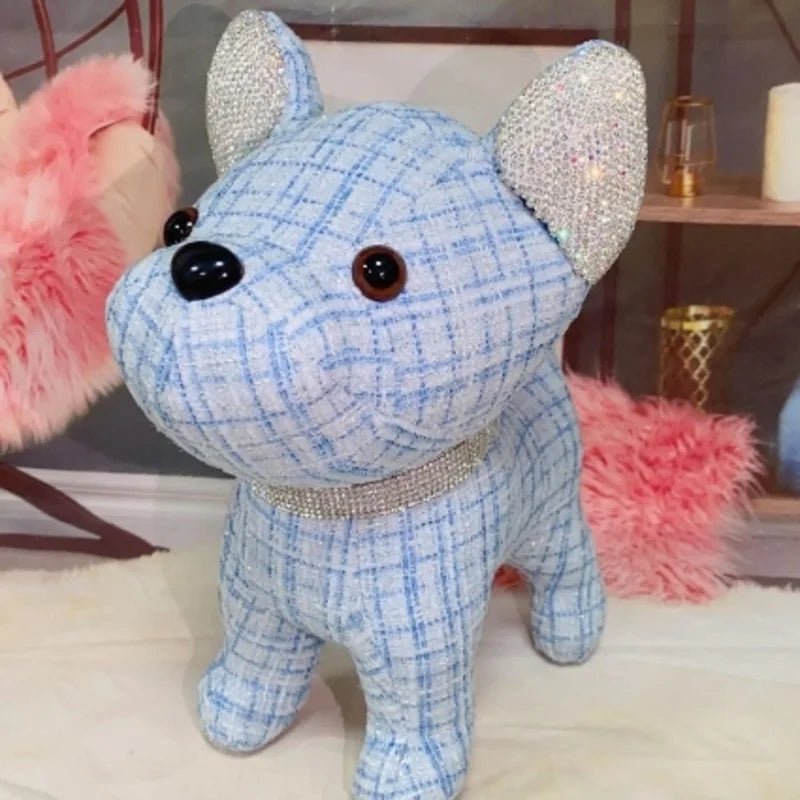 28cm DIY Handmade Inlaid Diamond Dog Fighting Doll: Creative Diamond Car Decoration Cloth Doll Toy ShopOnlyDeal