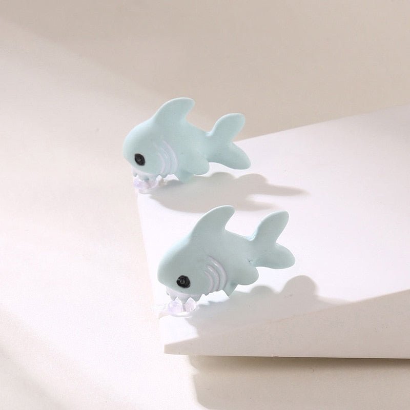 2pcs Animal Cartoon Stud Earring For Women Cute Dinosaur Little Dog Whale Clay Bite Ear Jewelry Funny Gifts Fashion Accessoriesy ShopOnlyDeal