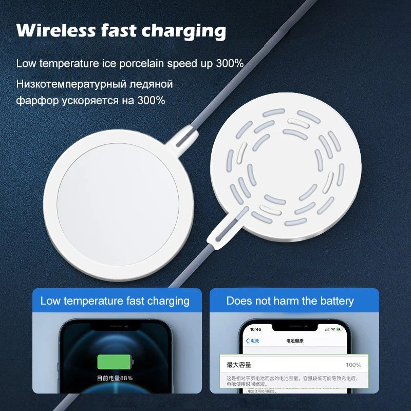 30W For Apple Magsafe Original 15 Pro Max Charging For iPhone 11 12 14 13 Magnetic Wireless Charger XS XR X 8 Phone Accessories ShopOnlyDeal
