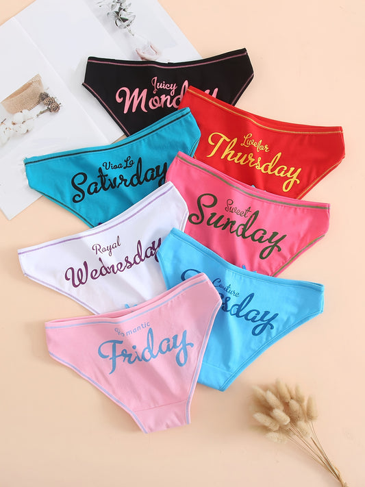 7 pack Women's 7-Pack Patterned Colorful Panties - Comfortable and Stylish Underwear Set ShopOnlyDeal