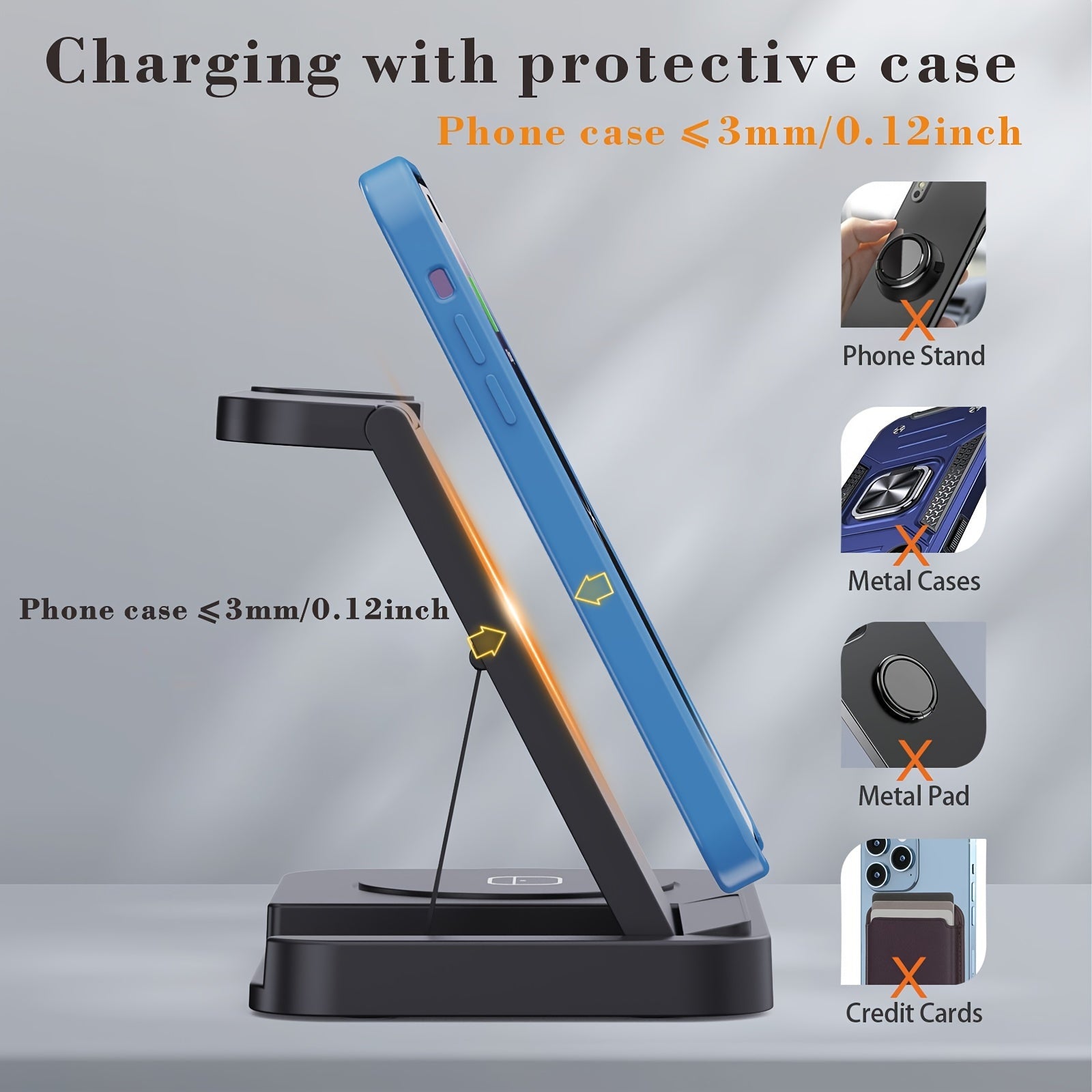 4 In 1 Charging Station, Foldable Fast Wireless Charger Dock Stand For Samsung Android Charging Station Multy Devices For Samsung Galaxy S23 S22 Ultra/S22+/S22/S21/S20/Z Flip 4/Z Fold 4, Galaxy Watch 6/5/4/3, Galaxy Buds/Pro. ShopOnlyDeal