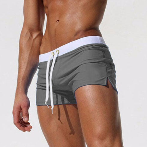 European and American Men's Swimming Trunks | Boxer Swimming Trunks | Fashionable Back Pocket Design | Foreign Trade Beach Pants | Breathable Quick-Drying Pants ShopOnlyDeal