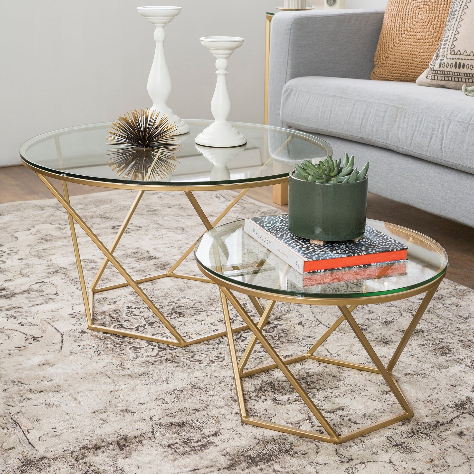 Caroline Nesting Geometric Table Set Walker Edison