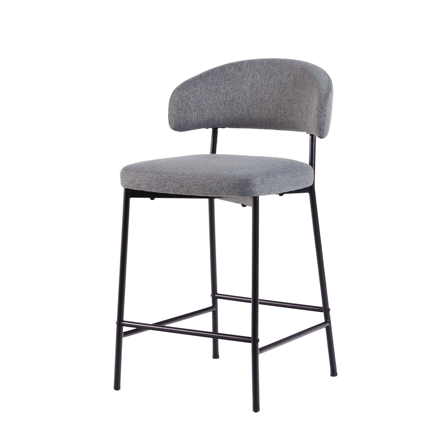 Alexis Modern Curved Back Bar Stool, Set of 2 Walker Edison