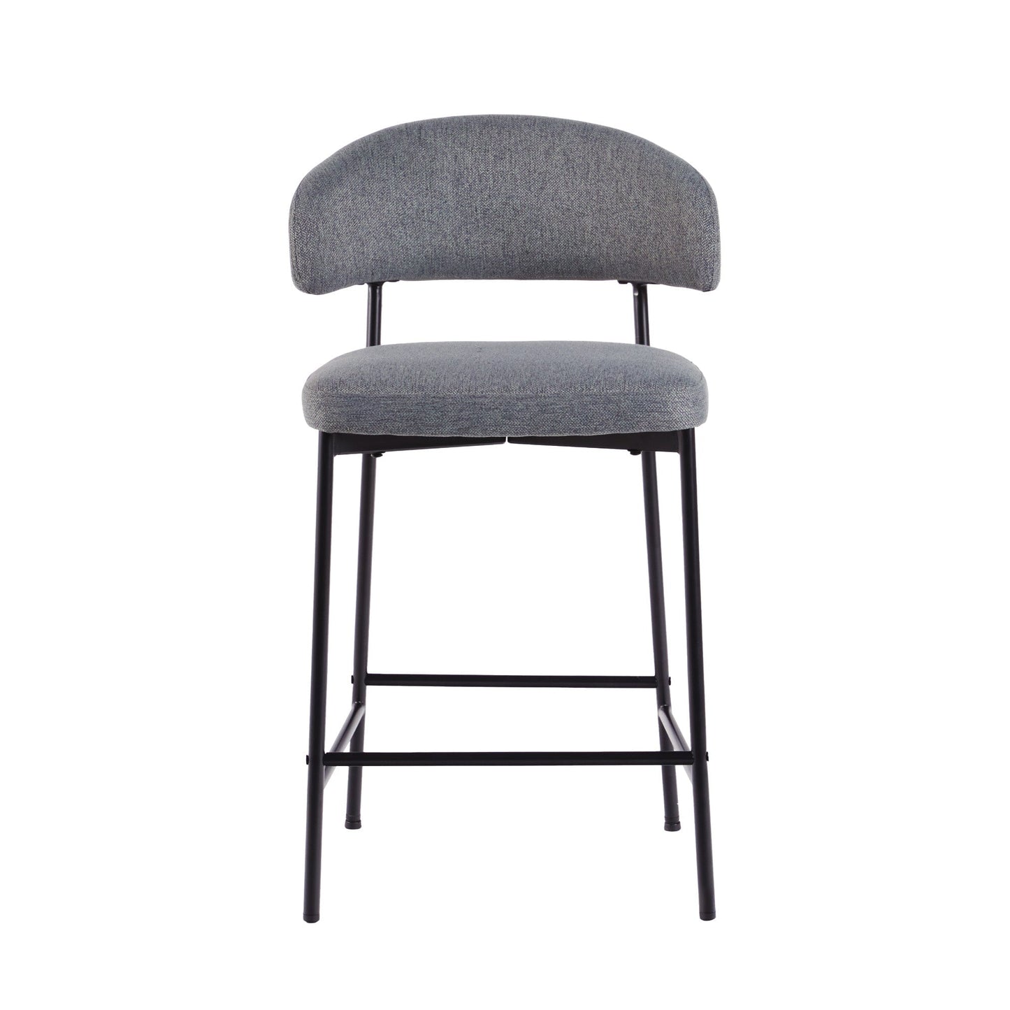 Alexis Modern Curved Back Bar Stool, Set of 2 Walker Edison