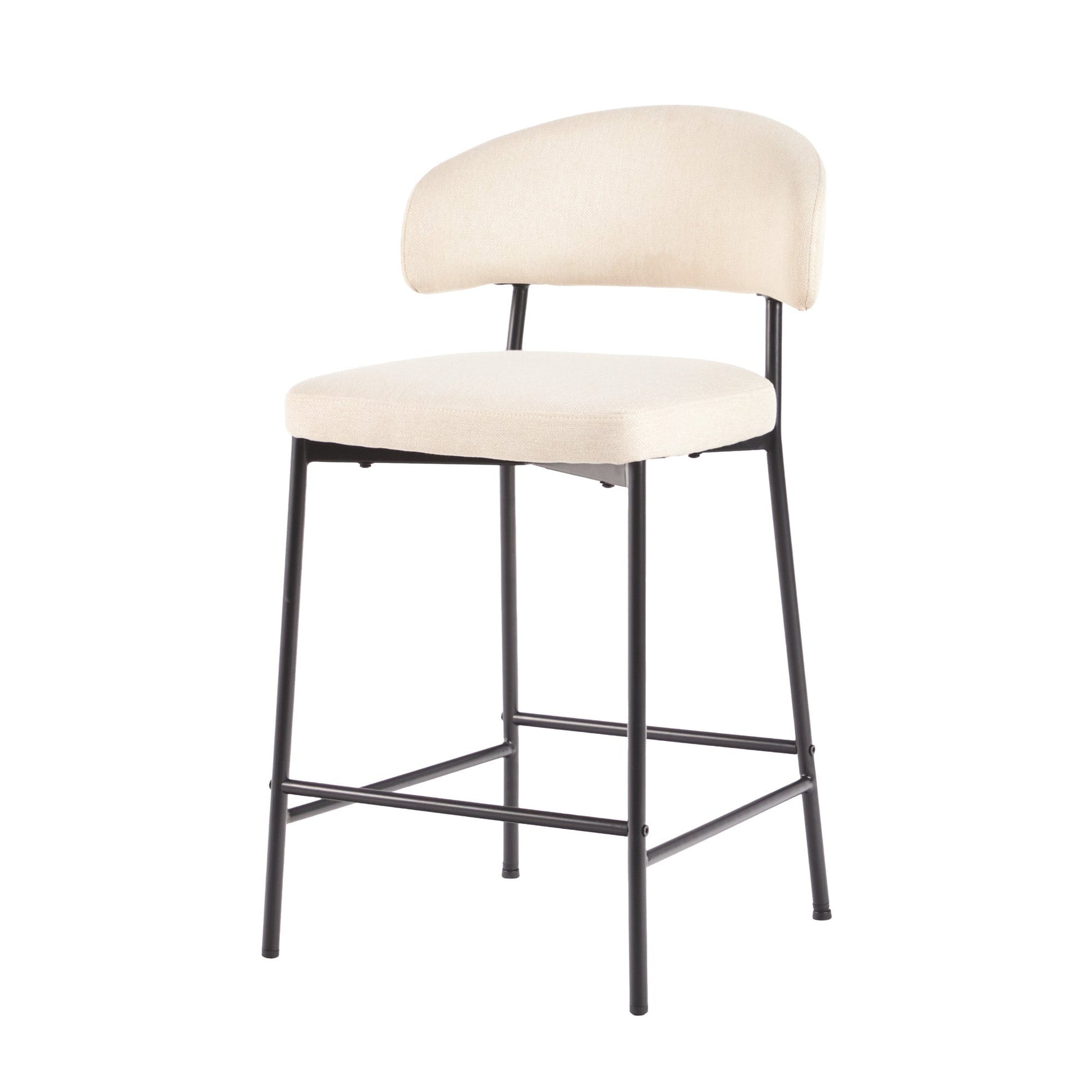 Alexis Modern Curved Back Bar Stool, Set of 2 Walker Edison