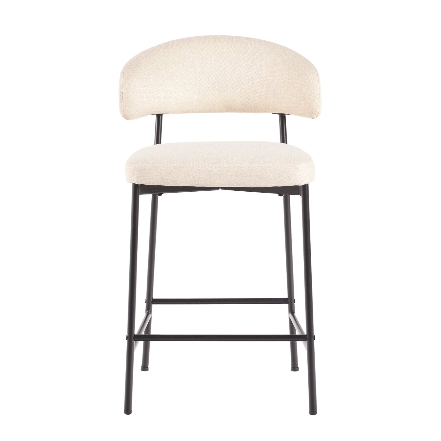 Alexis Modern Curved Back Bar Stool, Set of 2 Walker Edison