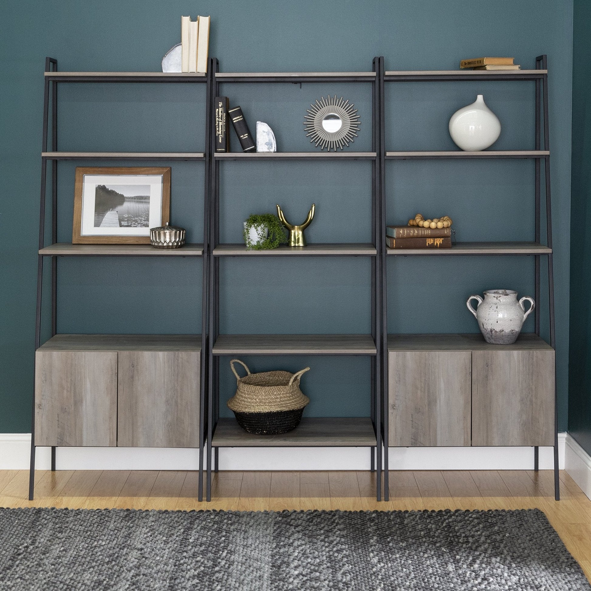 Arlo 3-Piece Storage Bookshelf Set Walker Edison