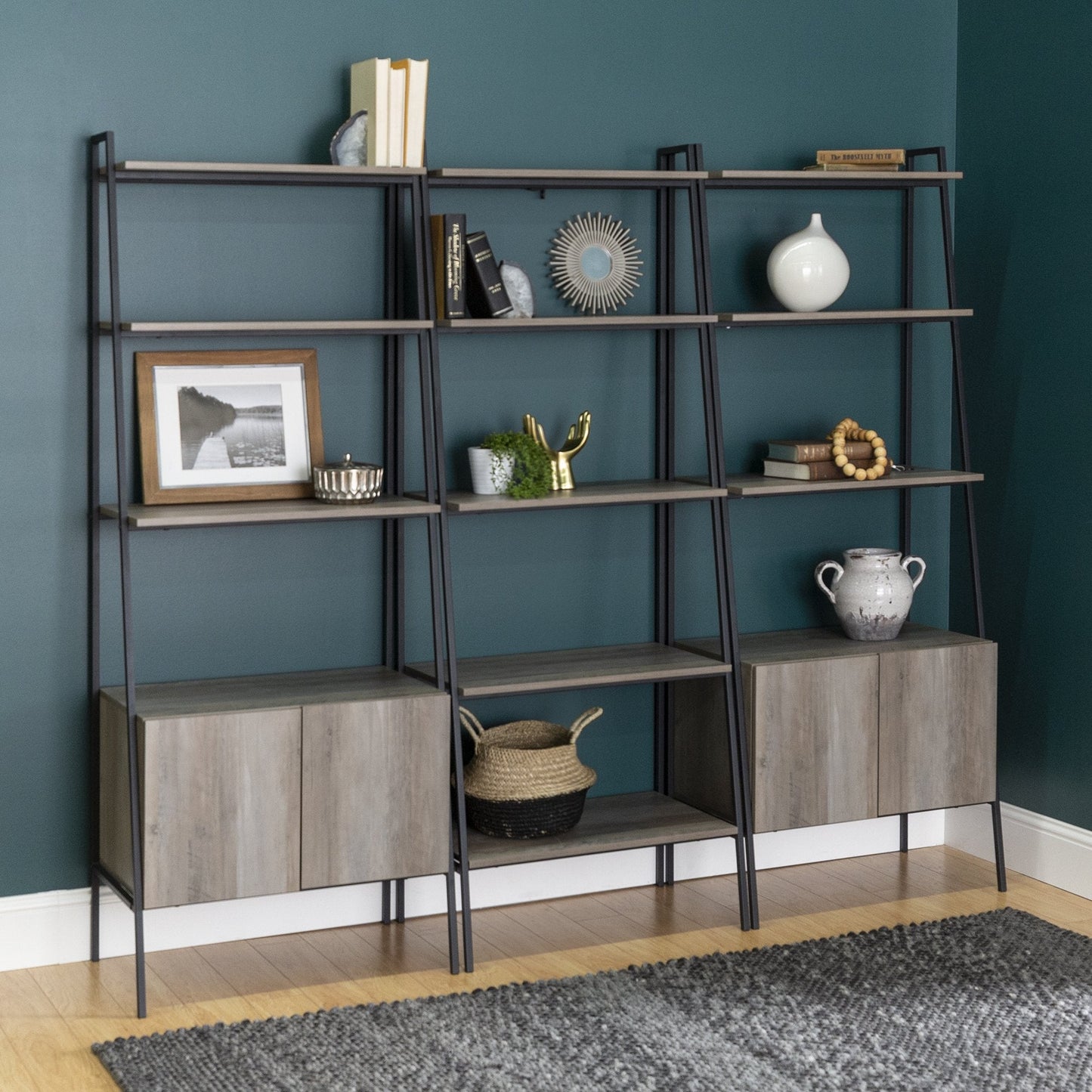 Arlo 3-Piece Storage Bookshelf Set Walker Edison