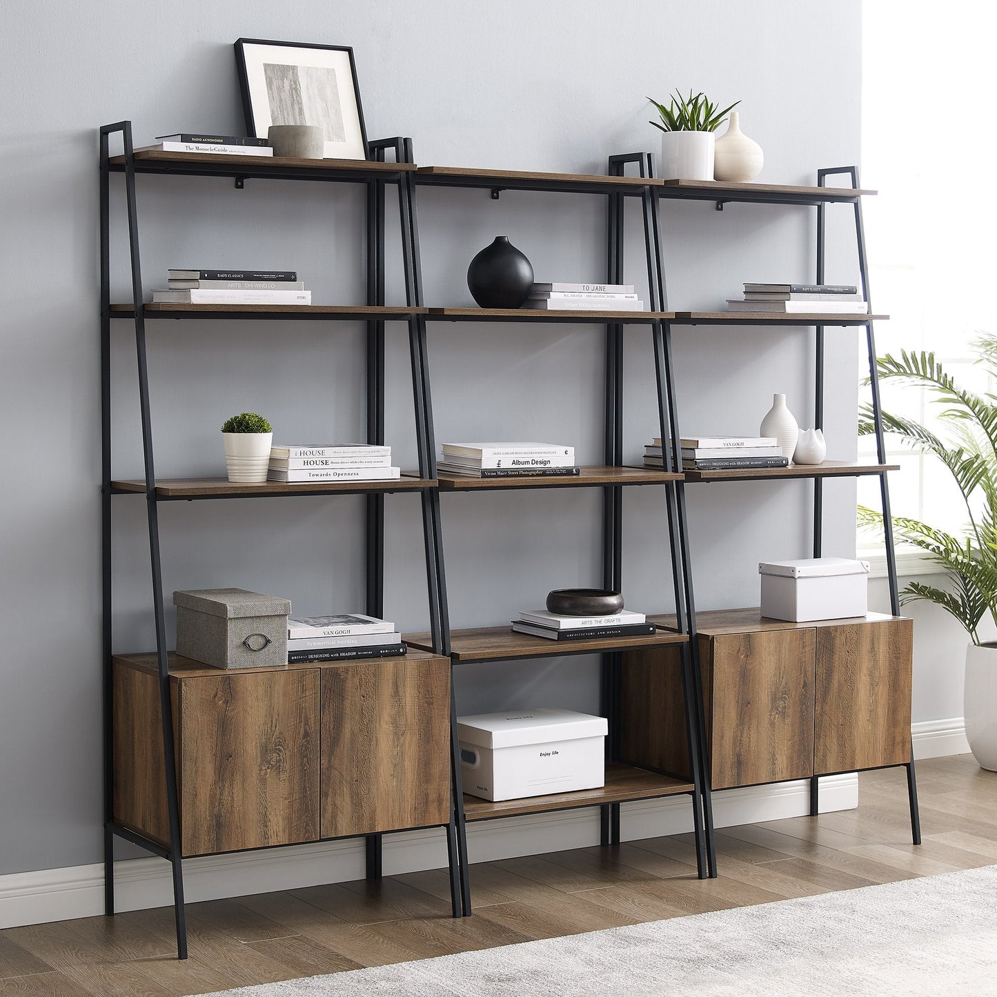 Arlo 3-Piece Storage Bookshelf Set Walker Edison