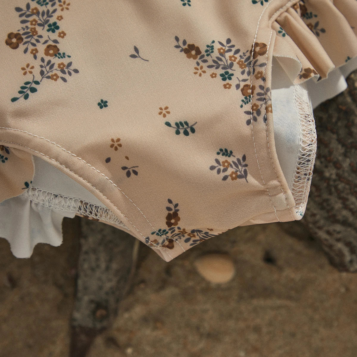 1-4 Years Toddler Baby Kids Girls Summer Sweet Swimsuits Floral Print Long Sleeve Ruffles Swimwear Beachwear Bathing Suit ShopOnlyDeal