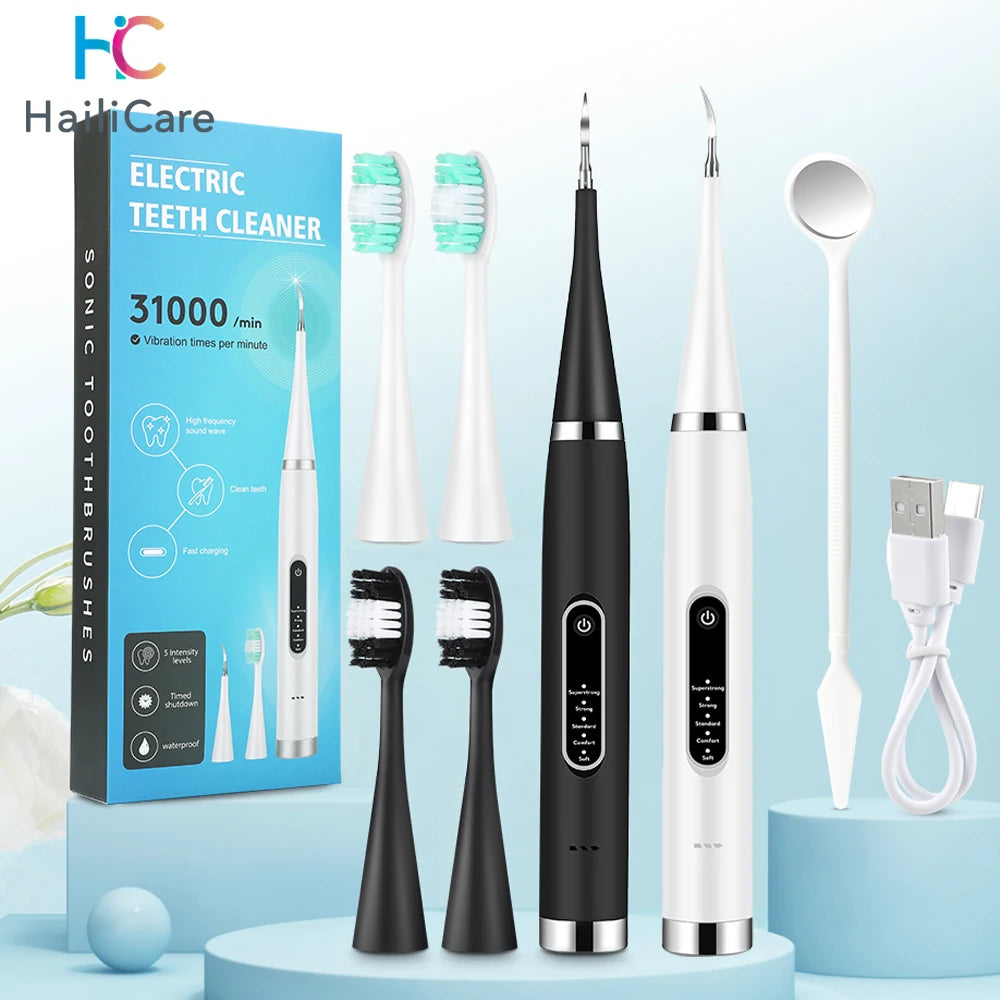 Electric Teeth Whitening Dental Calculus Scaler Plaque Coffee Stain Tartar Removal High Frequency Sonic Toothbrush Teeth Cleaner ShopOnlyDeal