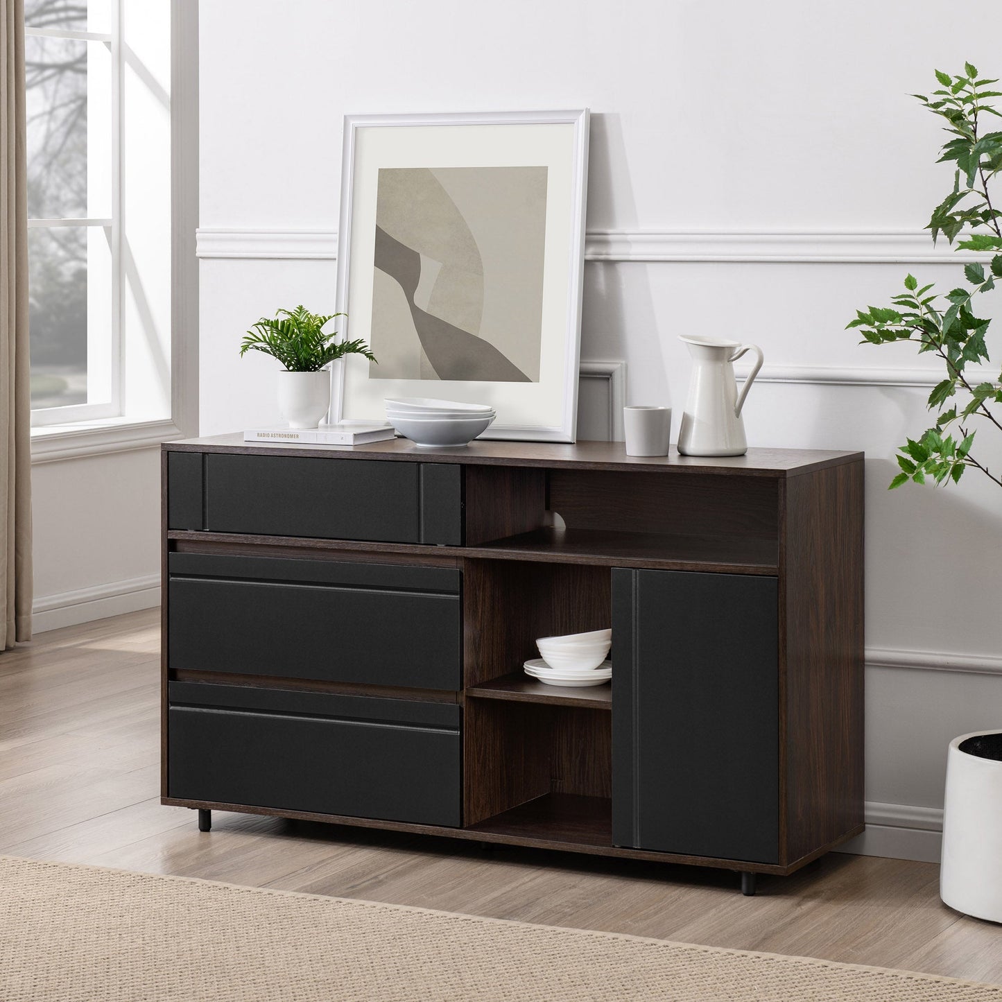 Beckett 52" Contemporary Storage Sideboard Walker Edison